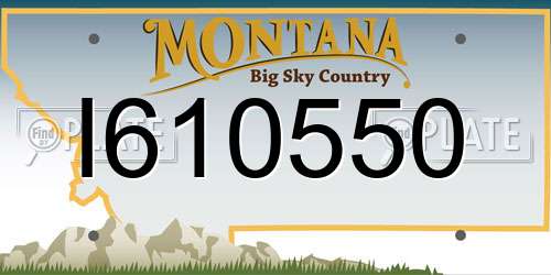 I610550 Montana License Plate