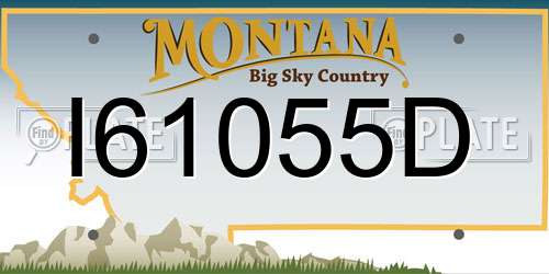 I61055D Montana License Plate