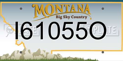 I61055O Montana License Plate