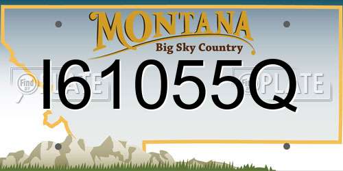 I61055Q Montana License Plate