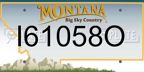 I61058O Montana License Plate