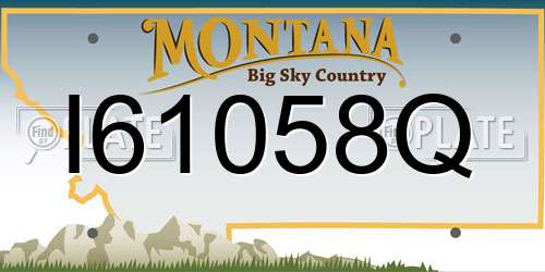I61058Q Montana License Plate
