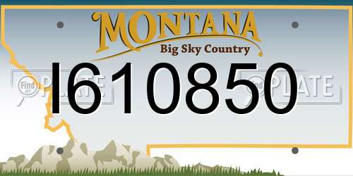I610850 Montana License Plate