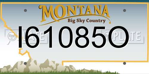 I61085O Montana License Plate