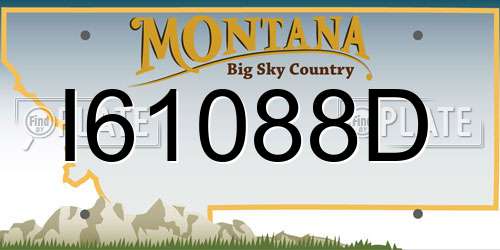 I61088D Montana License Plate