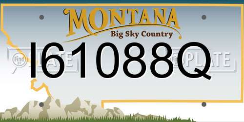 I61088Q Montana License Plate
