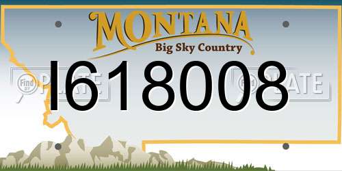 I618008 Montana License Plate