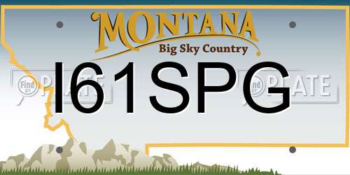 I61SPG Montana License Plate