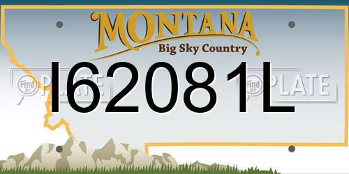 I62081L Montana License Plate