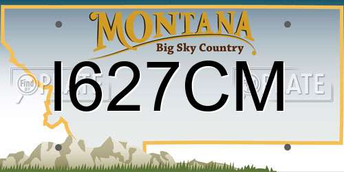 I627CM Montana License Plate