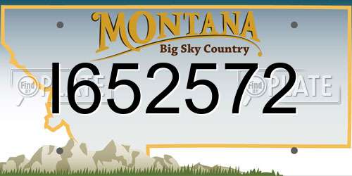 I652572 Montana License Plate