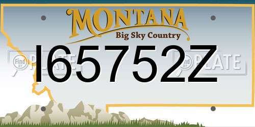 I65752Z Montana License Plate