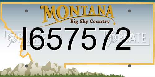 I657572 Montana License Plate