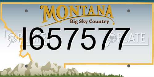 I657577 Montana License Plate