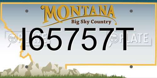 I65757T Montana License Plate
