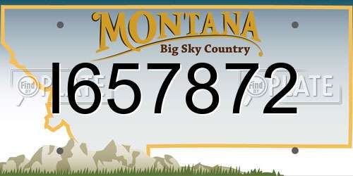 I657872 Montana License Plate