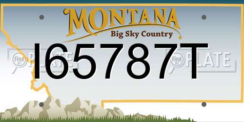 I65787T Montana License Plate