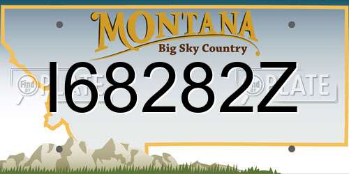 I68282Z Montana License Plate