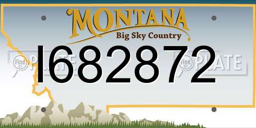 I682872 Montana License Plate