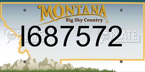 I687572 Montana License Plate