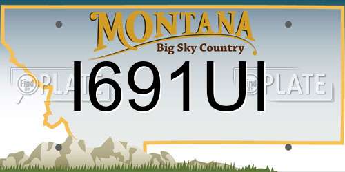 I691UI Montana License Plate