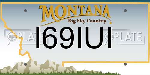 I69IUI Montana License Plate