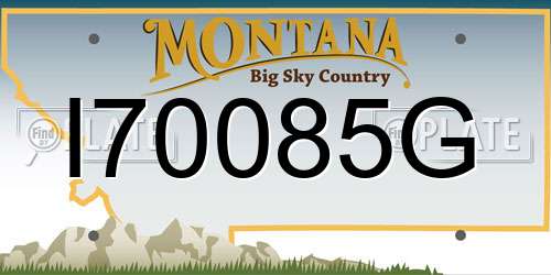 I70085G Montana License Plate