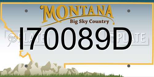 I70089D Montana License Plate