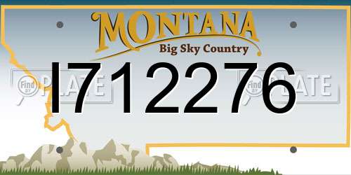 I712276 Montana License Plate