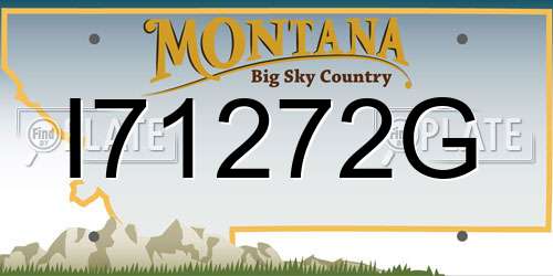 I71272G Montana License Plate
