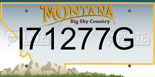 I71277G Montana License Plate