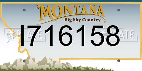 I716158 Montana License Plate