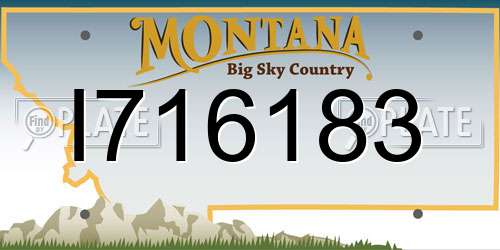 I716183 Montana License Plate