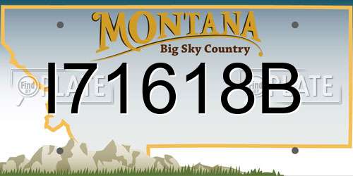 I71618B Montana License Plate