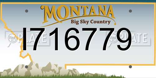I716779 Montana License Plate