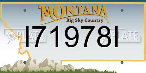 I71978I Montana License Plate