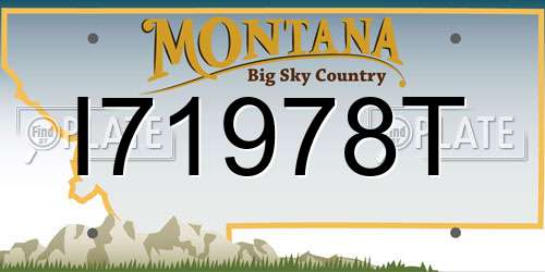 I71978T Montana License Plate
