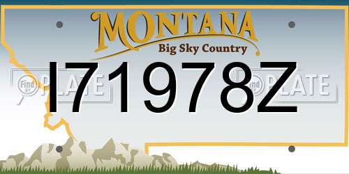 I71978Z Montana License Plate