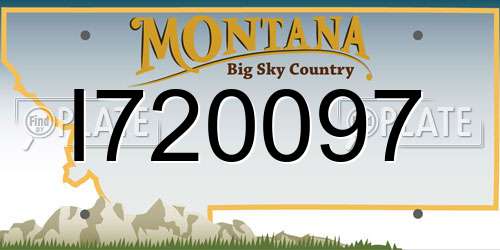 I720097 Montana License Plate