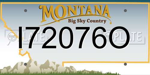 I72076O Montana License Plate