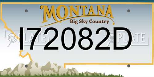 I72082D Montana License Plate