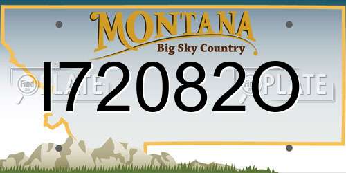 I72082O Montana License Plate