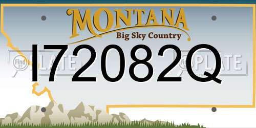 I72082Q Montana License Plate