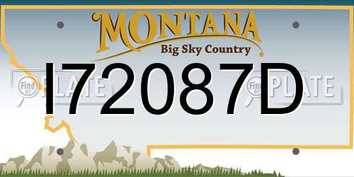 I72087D Montana License Plate