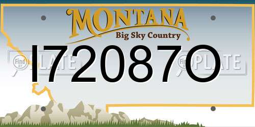 I72087O Montana License Plate