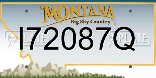 I72087Q Montana License Plate