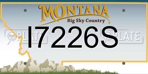I7226S Montana License Plate