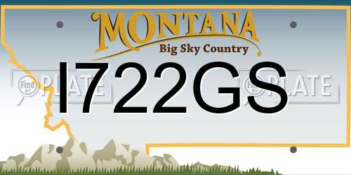 I722GS Montana License Plate