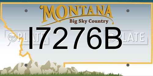 I7276B Montana License Plate