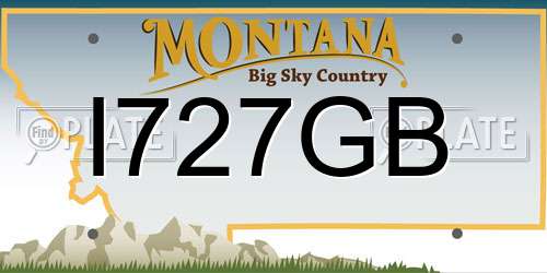 I727GB Montana License Plate